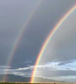 Rainbow with reflection